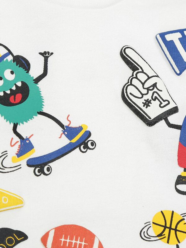 Boys Bronze Long Sleeve T-Shirt with Fun Print image number 2